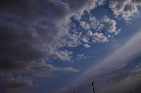 Cloudscape has been developing in gorgeous form. The sky is filled with beautifu Stock Photos