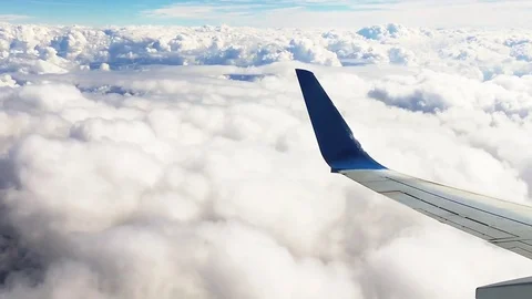 Cloudscape HD nature aerial video background. Flying above сumulus clouds Stock Footage 74730037