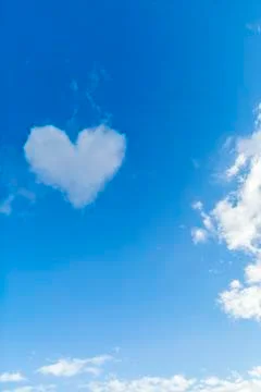 Cloudscape With Heart Shape. Fotos de archivo
