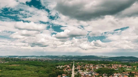 Cloudscape hyperlapse before thunderstorm Stock Footage 129635715