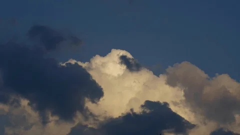 Cloudscape with large, building through cloud mass. Stock Footage 88330699