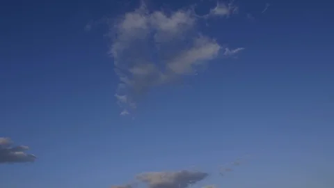 Cloudscape with large white clouds great for sky replacement night time-lapse Stock Footage 88150356