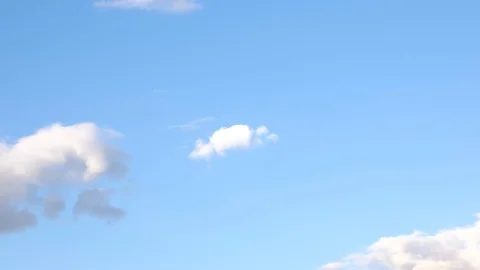 Cloudscape with large white clouds tilt Stock Footage 88150976