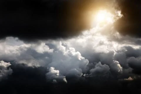 Cloudscape with a Light Stock-Fotos