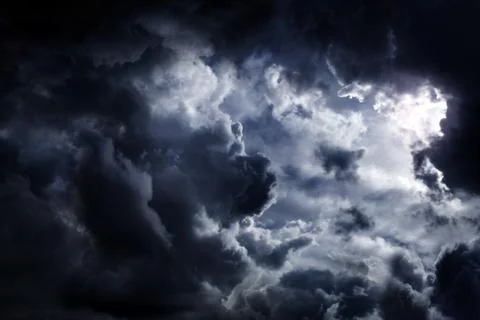 Cloudscape with a Light Stock Photos