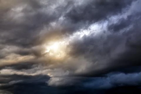 Cloudscape with a Light Foto stock