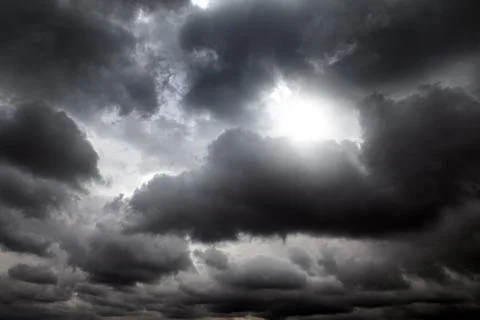 Cloudscape with a Light Stock Photos
