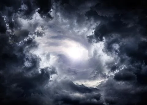 Cloudscape with a Light Stock Photos