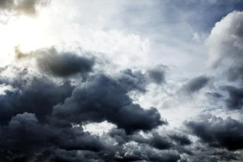 Cloudscape with a Light Stock Photos