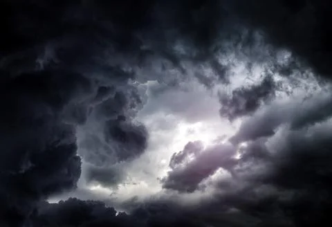 Cloudscape with a Light Stock Photos