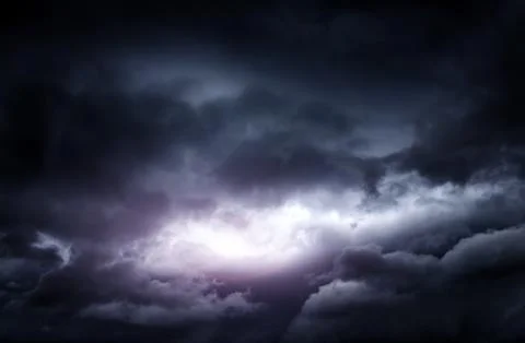 Cloudscape with a Light Stock Photos
