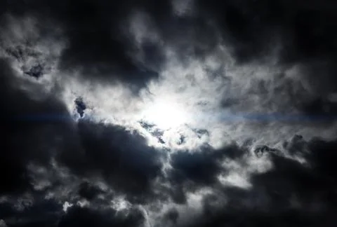 Cloudscape with a Light Stock Photos