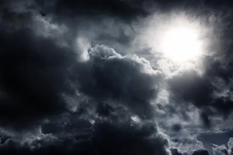 Cloudscape with a Light Foto stock