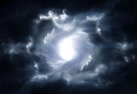 Cloudscape with a Light Stock Photos