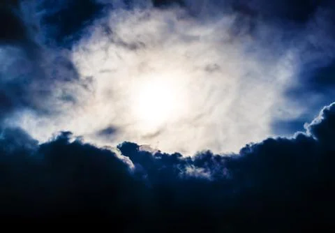 Cloudscape with a Light Stock Photos