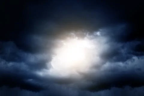 Cloudscape with a Light Stock Photos