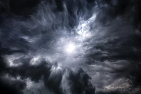 Cloudscape with a Light Stock Photos