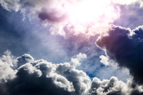 Cloudscape with a Light Stock-Fotos