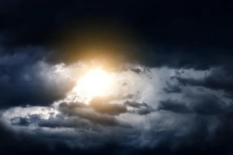 Cloudscape with a Light Foto stock
