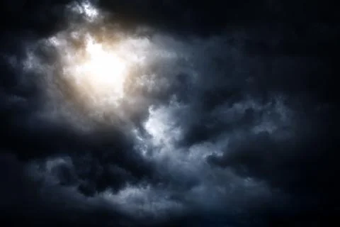 Cloudscape with a Light Foto stock