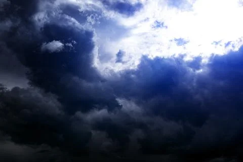 Cloudscape with a Light Foto stock