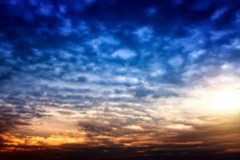 Cloudscape with a Light Foto stock