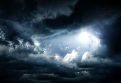 Cloudscape with a Light Foto stock