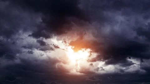 Cloudscape with a Light Stock Photos