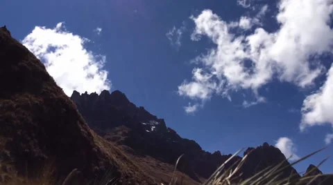 Cloudscape with mountain Stockbeeldmateriaal 54126979