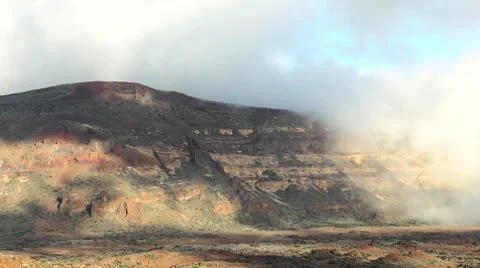 Cloudscape &amp; mountains, Tenerife, Spain. Stock Footage 10578023