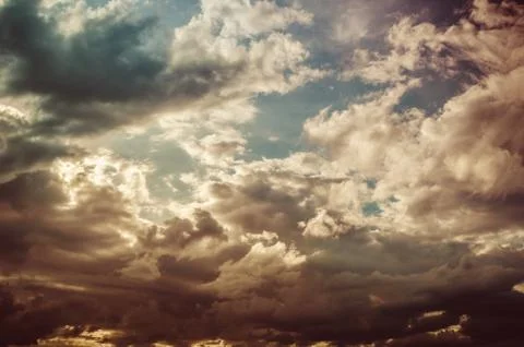 Cloudscape in the nature vintage Stock Photos