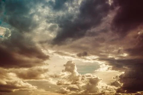 Cloudscape in the nature vintage Stock Photos