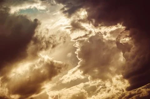 Cloudscape in the nature vintage Stock Photos