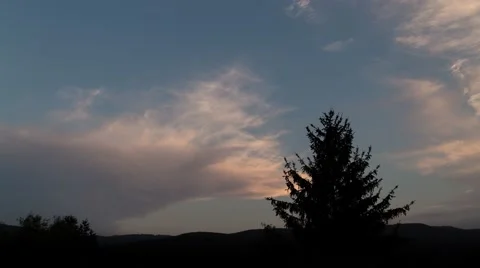 Cloudscape over Carpathian mountains at sunset. 4K UHD timelapse. Stock Footage 65388963