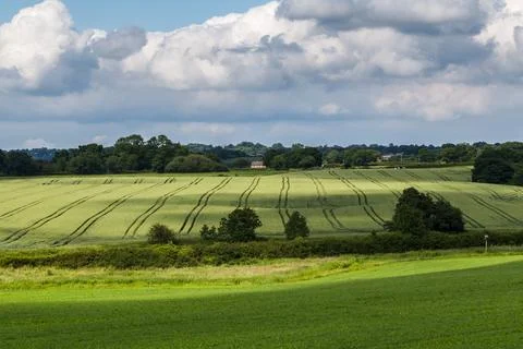 Cloudscape over the Cheshire fields Stock Photos