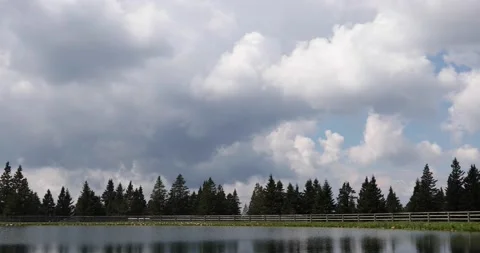 Cloudscape over lake landscape background Stock-Footage 231908490