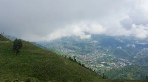 Cloudscape over Mount Prau Stock Footage 61910060