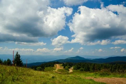 Cloudscape over mountain Kopaonik Stock Photos