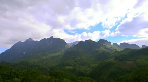 Cloudscape over mountain timelapse Stock Footage 38190844