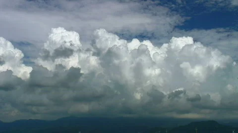 Cloudscape over mountains (timelapse) Stock Footage 758377