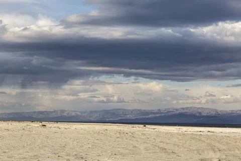 Cloudscape over the Salton Sea Foto stock