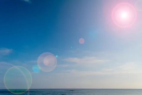 Cloudscape over the sea Stock Photos