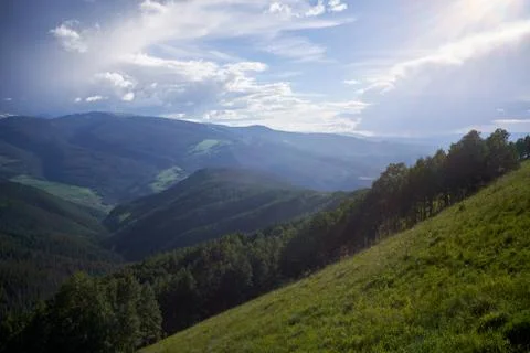 Cloudscape over Vail mountain in Colorado Stock Photos