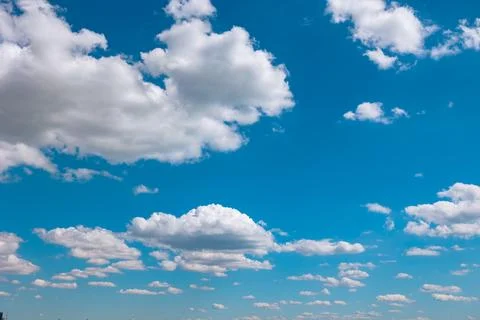 Cloudscape. Partly cloudy sky. Weather forecast concept photo Stock Photos