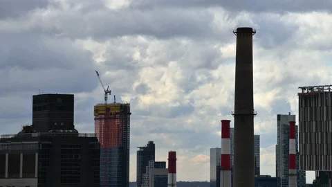 Cloudscape Queens New Development Stock Footage 128269740