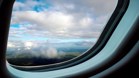 Cloudscape seen from a plane's window 4k Video stock 82756562