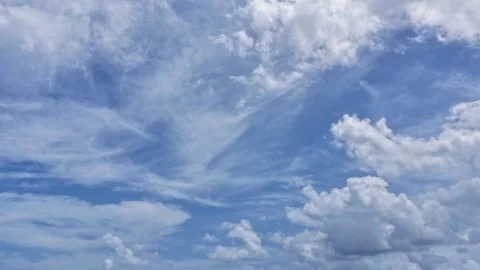 Cloudscape sky background. Background with cloud. Hyperlapse sky with overcast Stock Footage 334517615