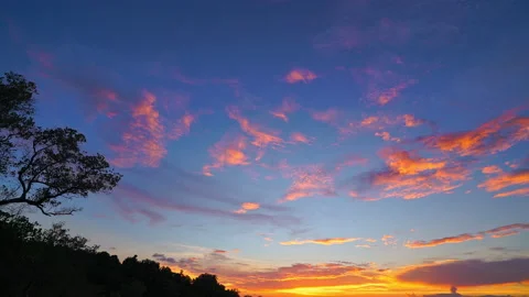 Cloudscape sky sunset at twilight. Stock Footage 136549216