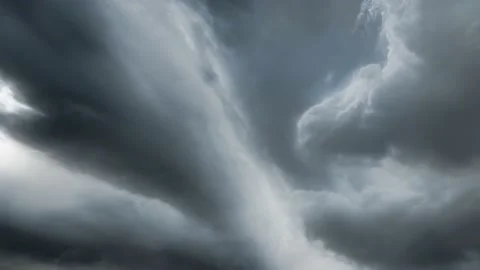 Cloudscape of strom clouds with lightning in the sky looping background Stock Footage 222651902