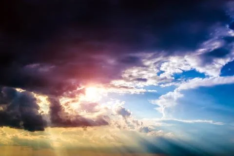 Cloudscape with a Sunlight Foto stock